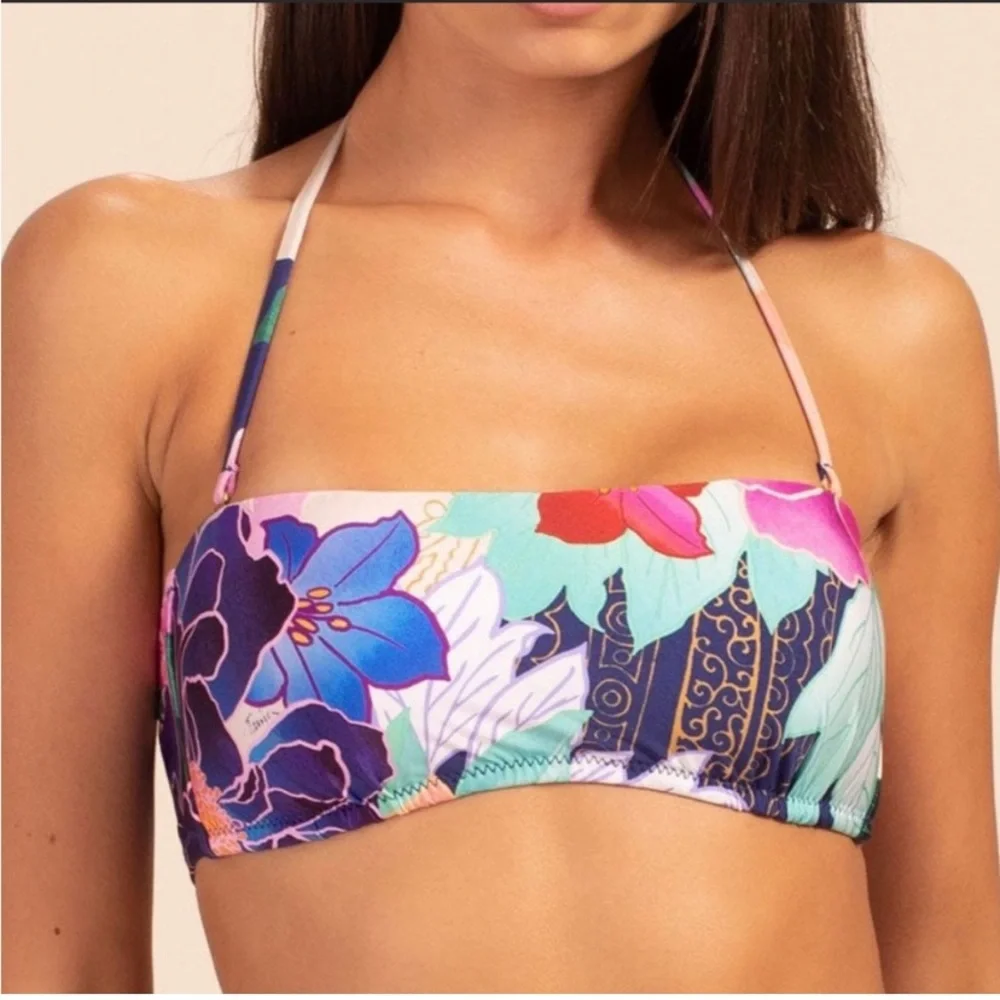 NWT Trina Turk Opulent Oasis Bandeau Bikini Top